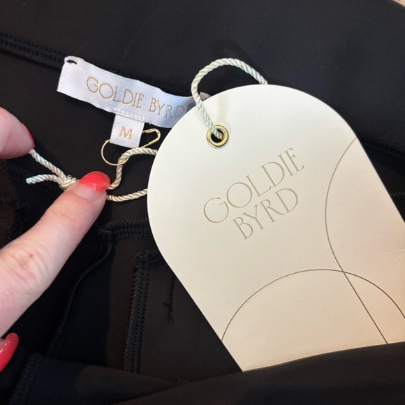 Goldie Byrd Belted Hybrid Pants Golf Straight leg high waist Black Medium NWT - Picture 14 of 14